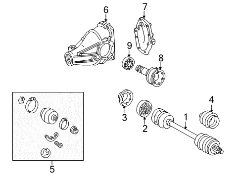 1998 Mercedes-Benz C280 Axle & Differential - Rear