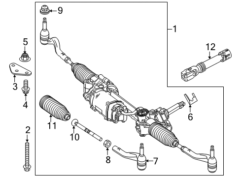 2017 Mercedes-Benz S63 AMG Steering Gear & Linkage Diagram 2