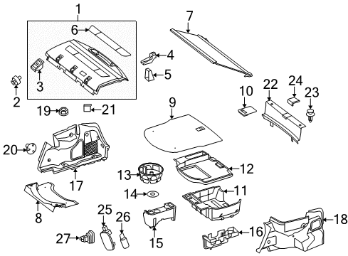 2010 Mercedes-Benz E550 Interior Trim - Rear Body Diagram