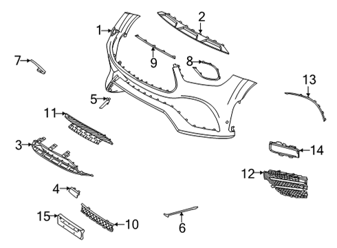 2021 Mercedes-Benz GLE63 AMG S Bumper & Components - Front