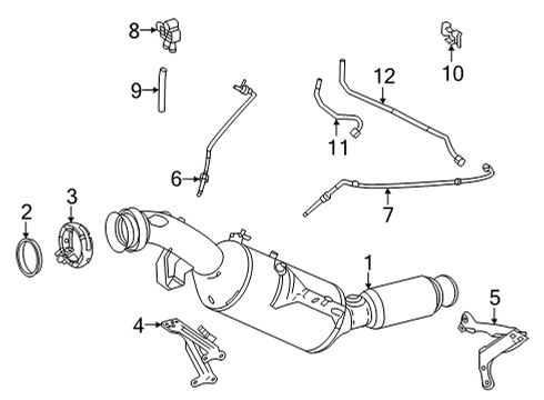 2021 Mercedes-Benz Sprinter 3500XD Exhaust Components Diagram