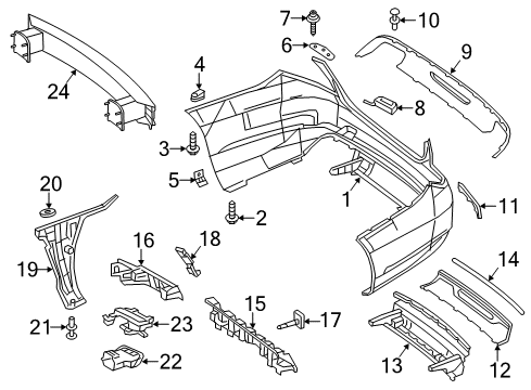2016 Mercedes-Benz S63 AMG Bumper & Components - Rear Diagram 3