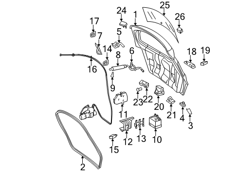 2012 Mercedes-Benz R350 Gate & Hardware Diagram