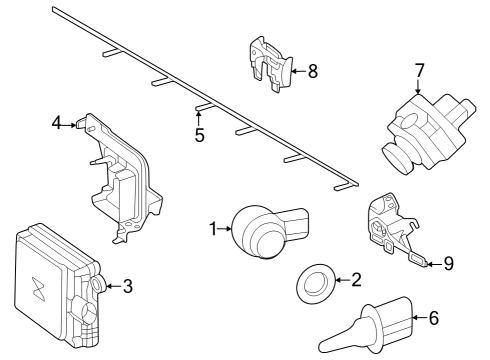 2024 Mercedes-Benz EQB 350 Parking Aid Diagram 2