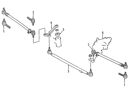 1995 Mercedes-Benz E300 Steering Gear & Linkage Diagram
