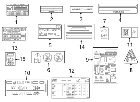 2023 Mercedes-Benz EQB 250+ Information Labels