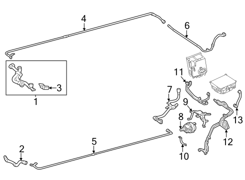 2024 Mercedes-Benz EQE SUV AMG Hoses, Lines & Pipes