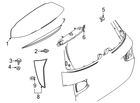 2025 Mercedes-Benz GLA250 Rear Spoiler