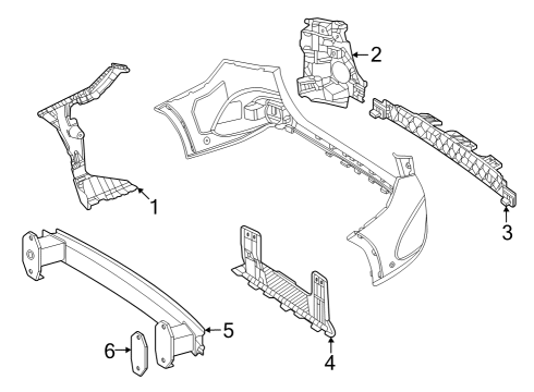 2025 Mercedes-Benz GLC350e Bumper & Components - Rear Diagram