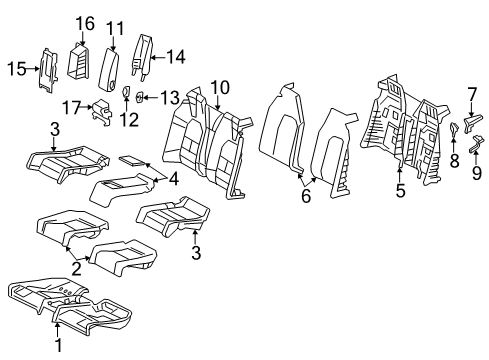 2014 Mercedes-Benz E350 Rear Seat Components