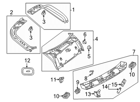 2022 Mercedes-Benz GLC300 Interior Trim - Lift Gate Diagram