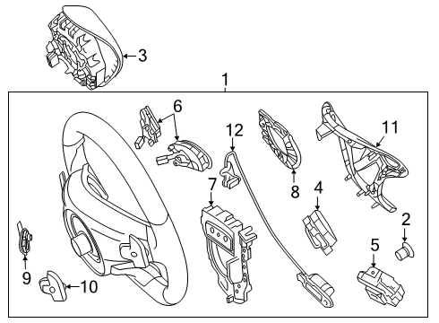 2019 Mercedes-Benz E53 AMG Steering Wheel & Trim Diagram 4