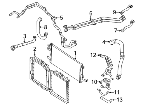 2025 Mercedes-Benz GLS63 AMG Radiator & Components Diagram 2