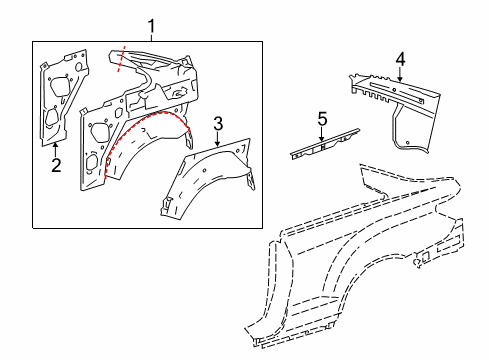 2017 Mercedes-Benz E550 Pillar Reinforcement Diagram for 207-630-10-13