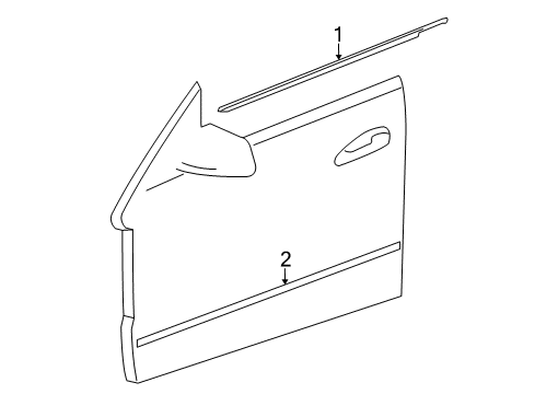 2014 Mercedes-Benz E350 Exterior Trim - Door