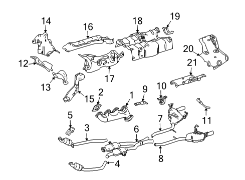 2007 Mercedes-Benz R63 AMG Front Pipe Diagram for 251-490-24-14