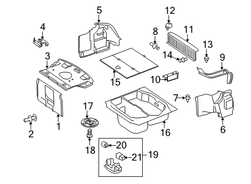 2007 Mercedes-Benz S550 Interior Trim - Rear Body Diagram 2