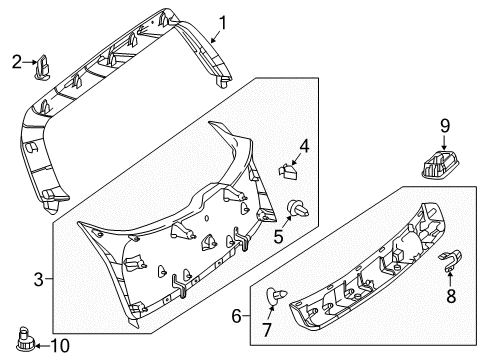 2017 Mercedes-Benz GLA250 Interior Trim - Lift Gate Diagram
