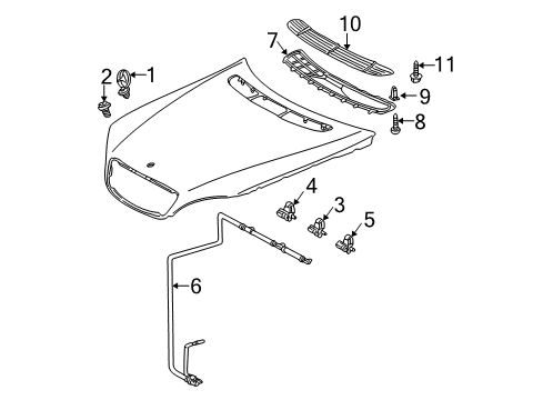 2006 Mercedes-Benz S350 Exterior Trim - Hood Diagram