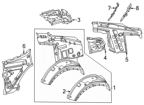 2024 Mercedes-Benz CLE53 AMG Inner Structure - Quarter Panel