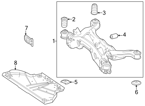 2023 Mercedes-Benz EQB 250+ Suspension Mounting - Rear