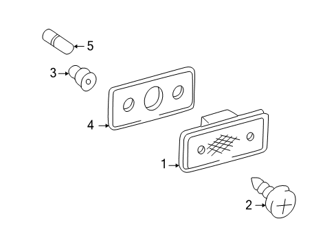 2005 Mercedes-Benz G55 AMG SIDE REFLECTOR Diagram for 463-826-00-41-64
