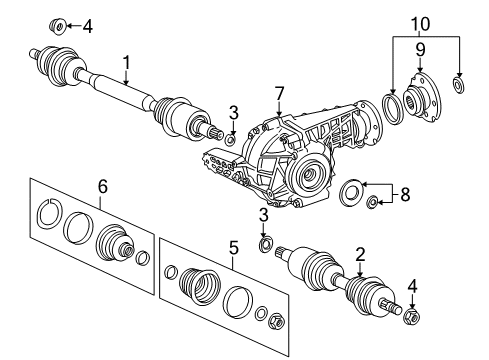 2002 Mercedes-Benz ML500 Front Axle & Carrier