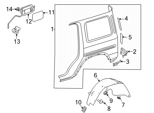 2025 Mercedes-Benz G63 AMG Quarter Panel & Components