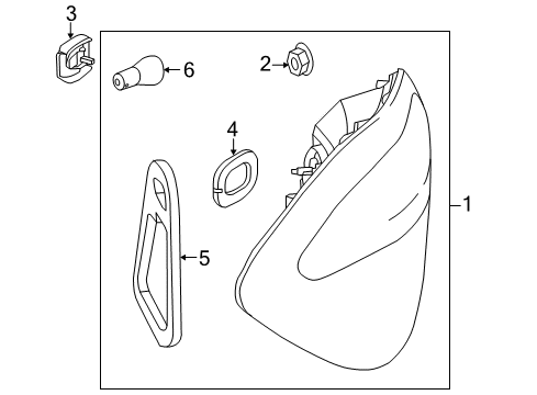 2014 Mercedes-Benz GL63 AMG Tail Lamps Diagram