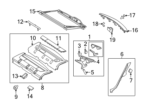 2008 Mercedes-Benz C300 Interior Trim - Quarter Panels Diagram
