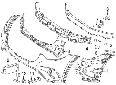 2024 Mercedes-Benz GLC300 Bumper & Components - Front Diagram 7