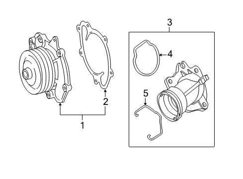 2013 Mercedes-Benz S350 Water Pump Diagram