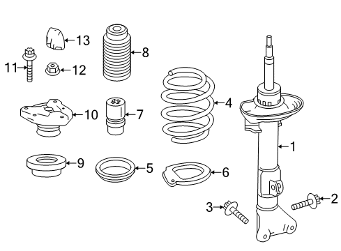 2016 Mercedes-Benz E400 Struts & Components Diagram 4