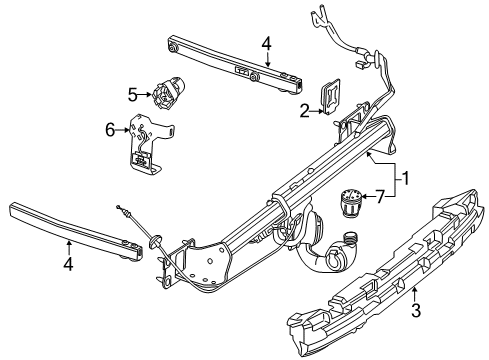 2014 Mercedes-Benz E250 Trailer Hitch Components