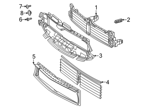 2025 Mercedes-Benz GLB35 AMG Radiator Support Components
