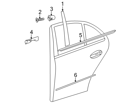 2014 Mercedes-Benz E250 Exterior Trim - Rear Door