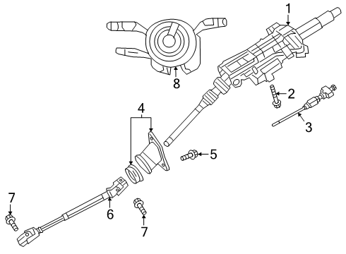 2025 Mercedes-Benz G63 AMG Steering Column Assembly