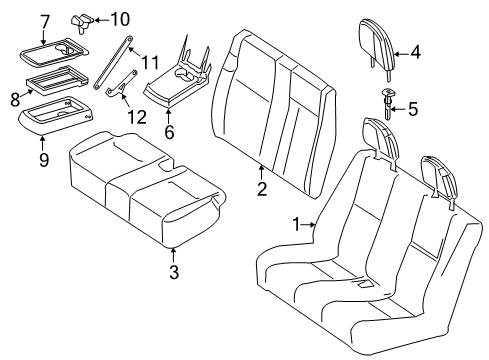 2010 Mercedes-Benz Sprinter 2500 Front Seat Components Diagram