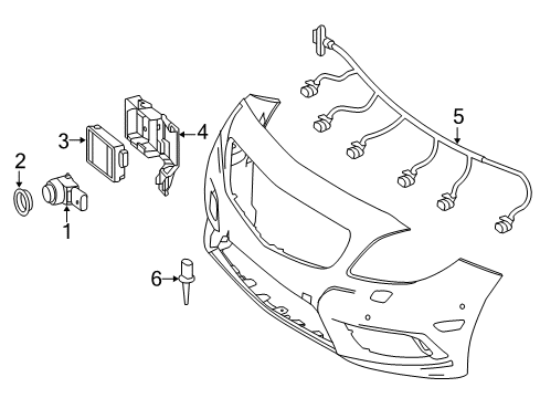 2014 Mercedes-Benz CLA250 Bumper & Components - Front Diagram