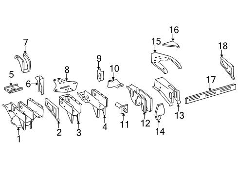 2011 Mercedes-Benz Sprinter 3500 CROSS MEMBER Diagram for 906-310-17-37