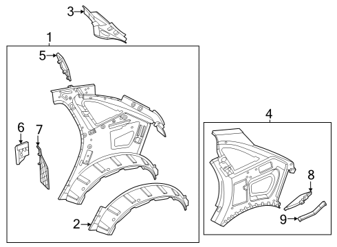 2024 Mercedes-Benz EQE SUV AMG Inner Structure - Quarter Panel