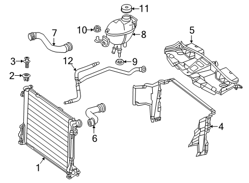 2016 Mercedes-Benz SLK300 Radiator & Components