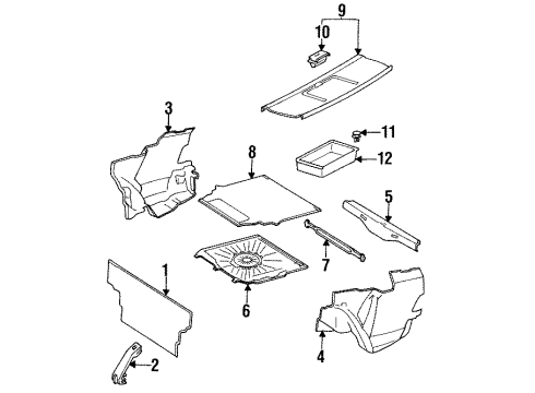 1986 Mercedes-Benz 190E Trunk Trim