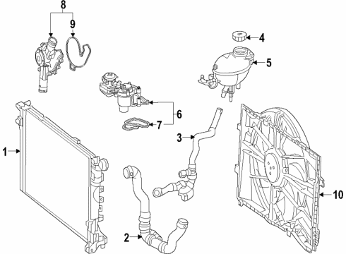 2017 Mercedes-Benz G65 AMG Radiator & Components Diagram
