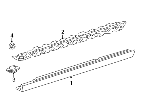 2020 Mercedes-Benz GLC300 Exterior Trim - Pillars Diagram 2