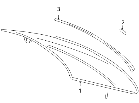 2007 Mercedes-Benz S550 Glass & Hardware - Back Glass
