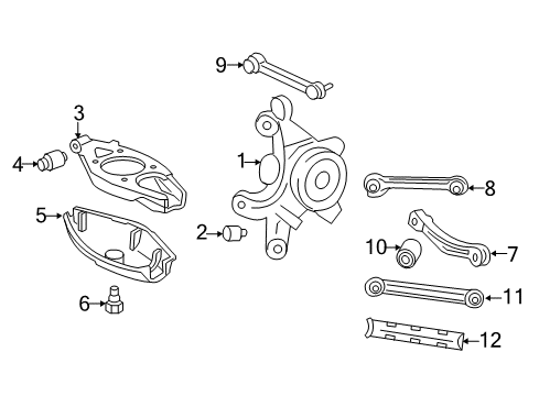 2017 Mercedes-Benz SLC300 Rear Suspension Components Diagram