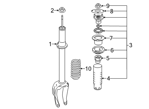 2017 Mercedes-Benz GLE300d Shocks & Components Diagram 3