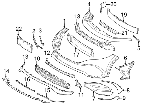 2023 Mercedes-Benz EQB 250+ Bumper & Components - Front
