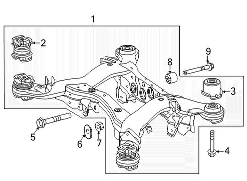 2025 Mercedes-Benz GLE53 AMG Suspension Mounting - Rear